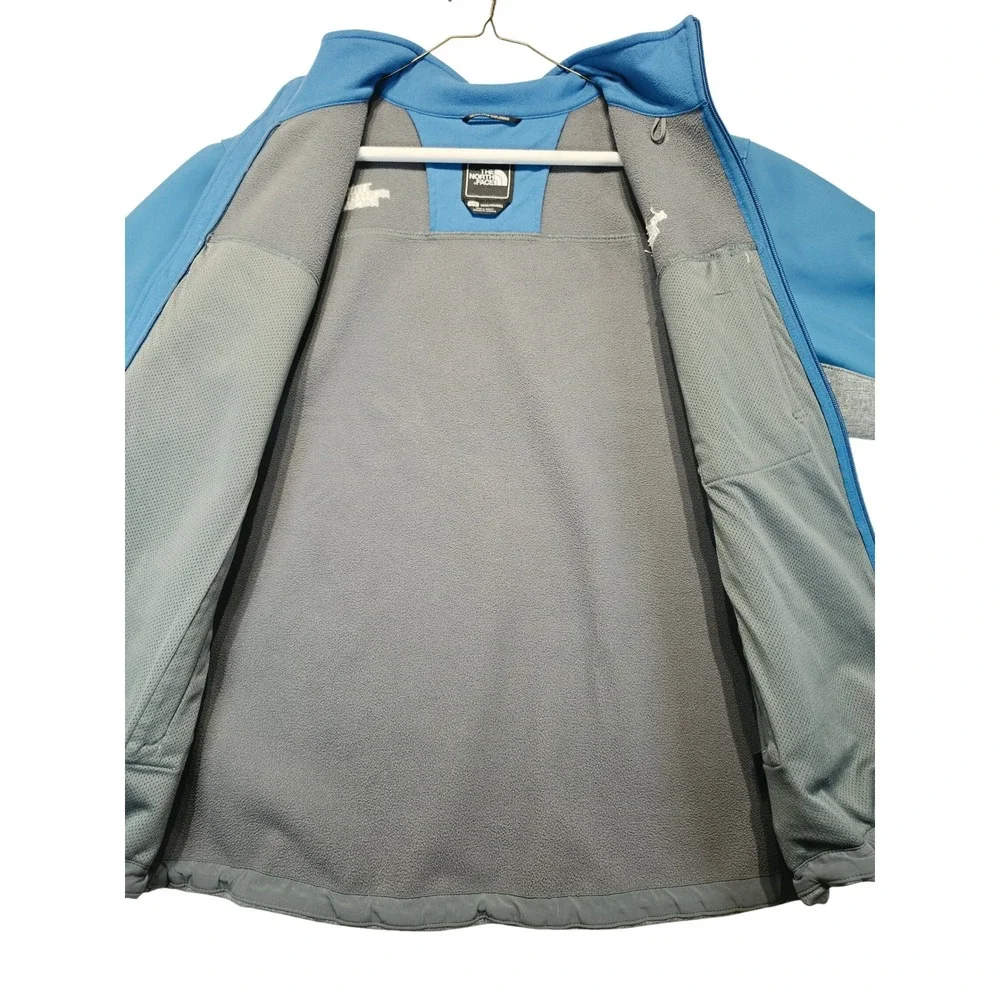 The North Face Apex Bionic WindWall Jacket Mens Large Blue Gray Softshell Zip